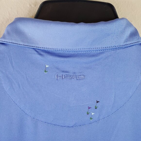 HEAD Golf Mens Blue Printed John Wave Runner Polo - Picture 8 of 13